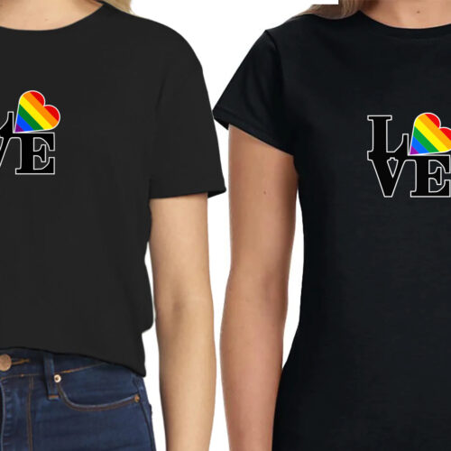 L🩷VE  - Fitted or Cropped T-Shirt