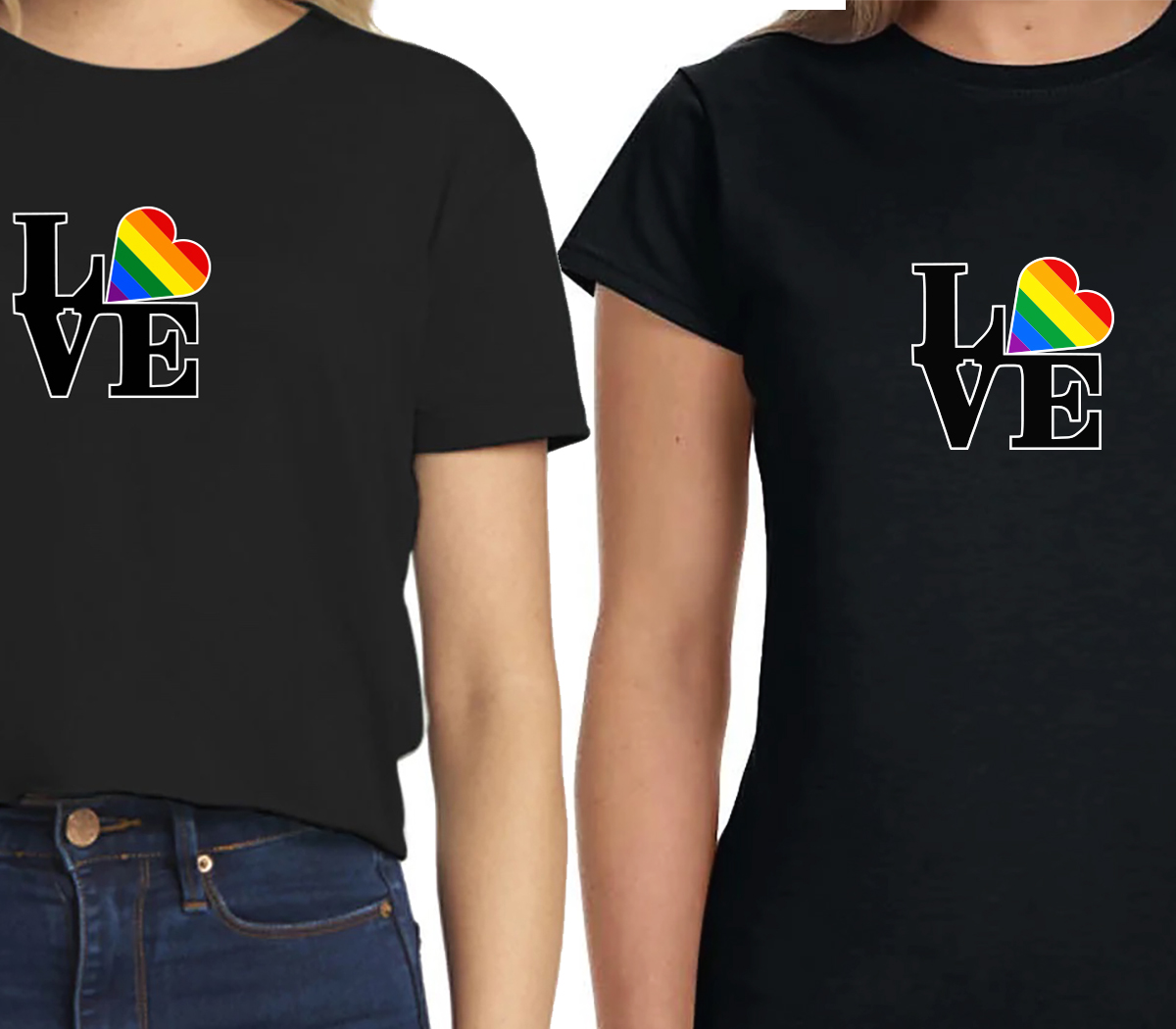 L🩷VE  - Fitted or Cropped T-Shirt