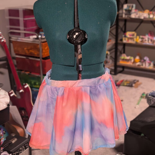 Handmade Pink and Purple Mini Skirt